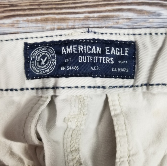 American Eagle Mens 30W Light Khaki Shorts G32 - Picture 4 of 6